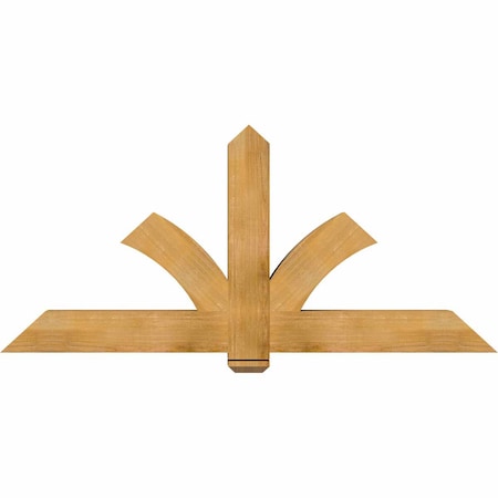 Ekena Millwork Redmond Rough Sawn Timber Gable Bracket, Western Red Cedar, 72"W x 33"H x 6"D x 6"F, 11/12 Pitch GBW072X33X0606RED00RWR